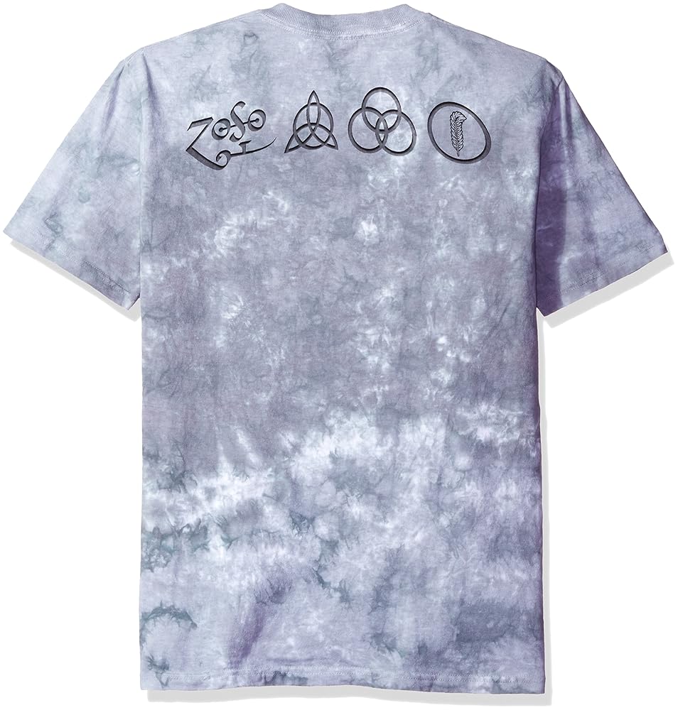 02s LED ZEPPELIN Ⅲ タイダイT LIQUID BLUE USA Liquid Blue mens Led Zeppelin Usa Tour 77 Tie Dye Short
